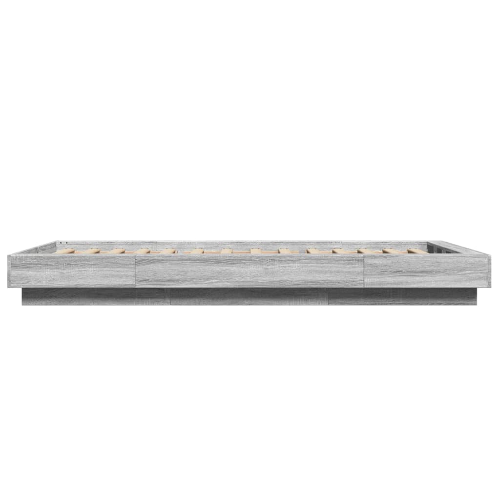 vidaXL Bed Frame without Mattress Grey Sonoma 90x200 cm