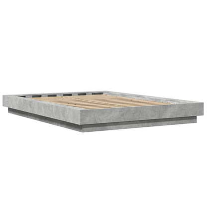 vidaXL Bed Frame without Mattress Concrete Grey 140x190 cm