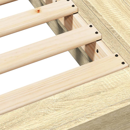 vidaXL Bed Frame without Mattress Sonoma Oak 135x190 cm Double