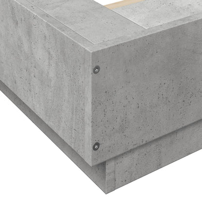 vidaXL Bed Frame without Mattress Concrete Grey 135x190 cm Double