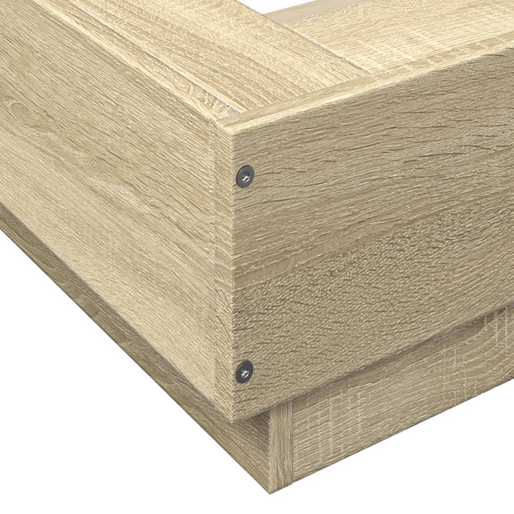 vidaXL Bed Frame without Mattress Sonoma Oak 120x190 cm Small Double