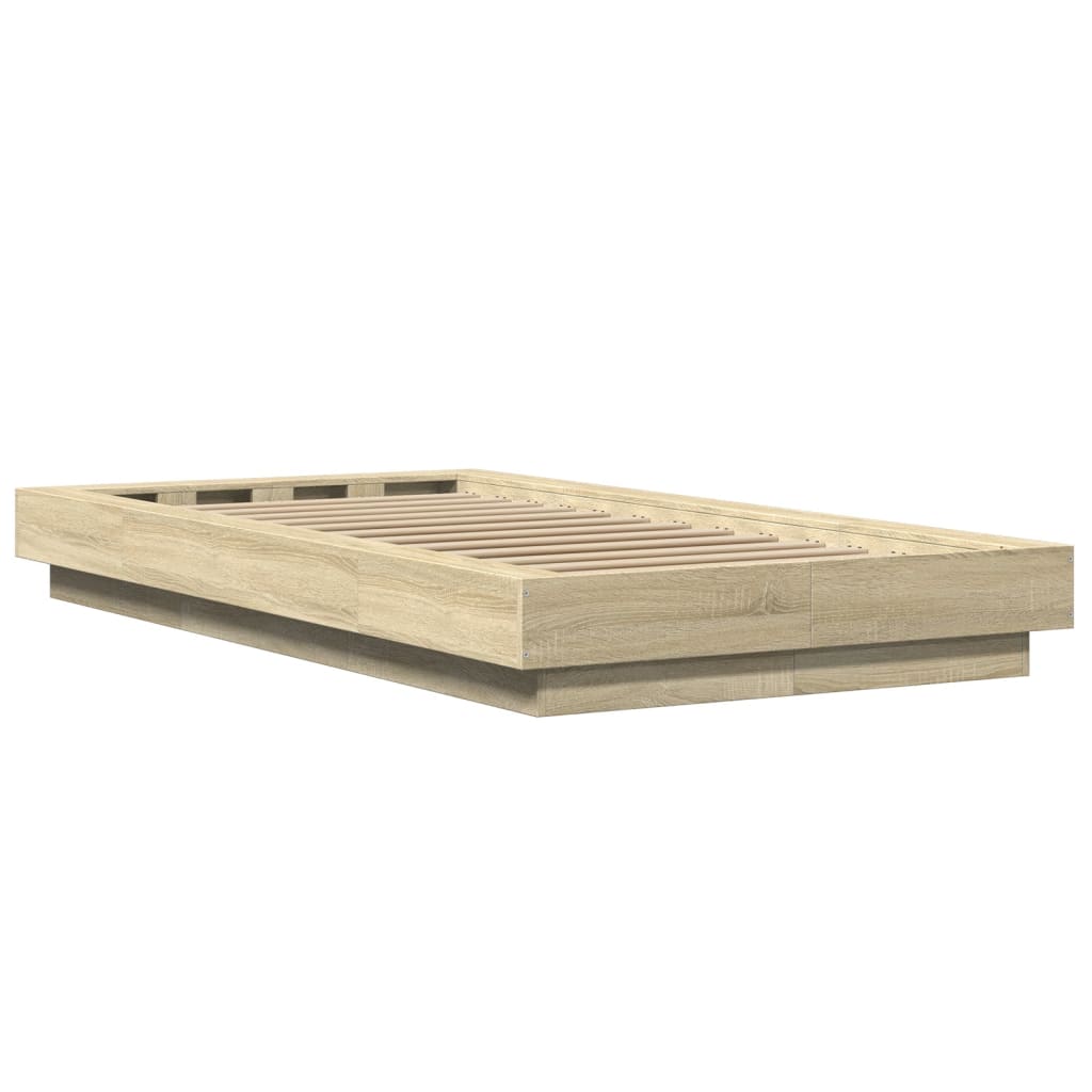 vidaXL Bed Frame without Mattress Sonoma Oak 90x190 cm Single