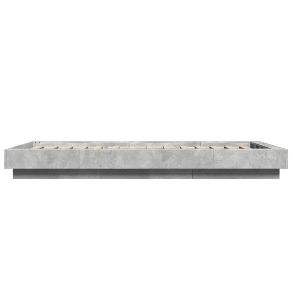 vidaXL Bed Frame without Mattress Concrete Grey 90x190 cm Single