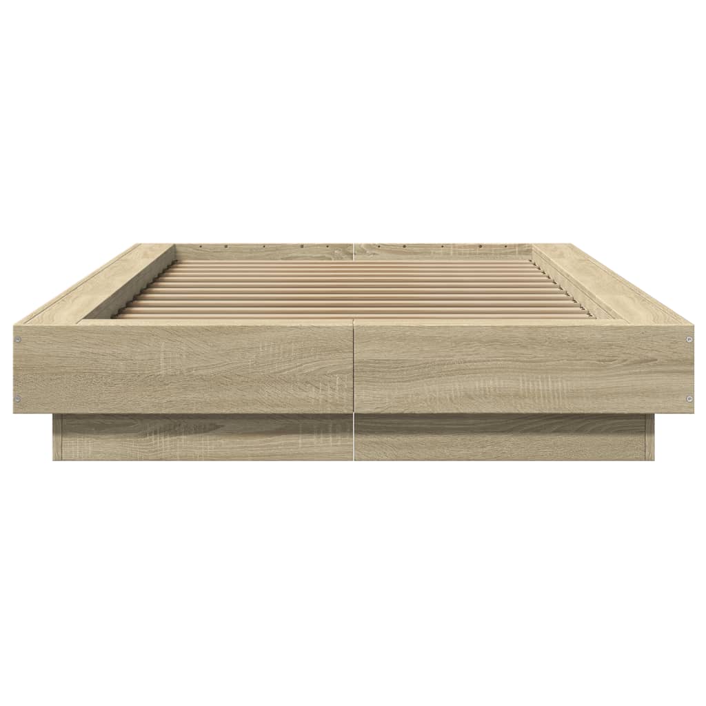 vidaXL Bed Frame without Mattress Sonoma Oak 75x190 cm Small Single