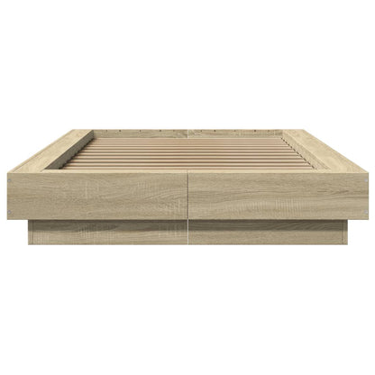 vidaXL Bed Frame without Mattress Sonoma Oak 75x190 cm Small Single