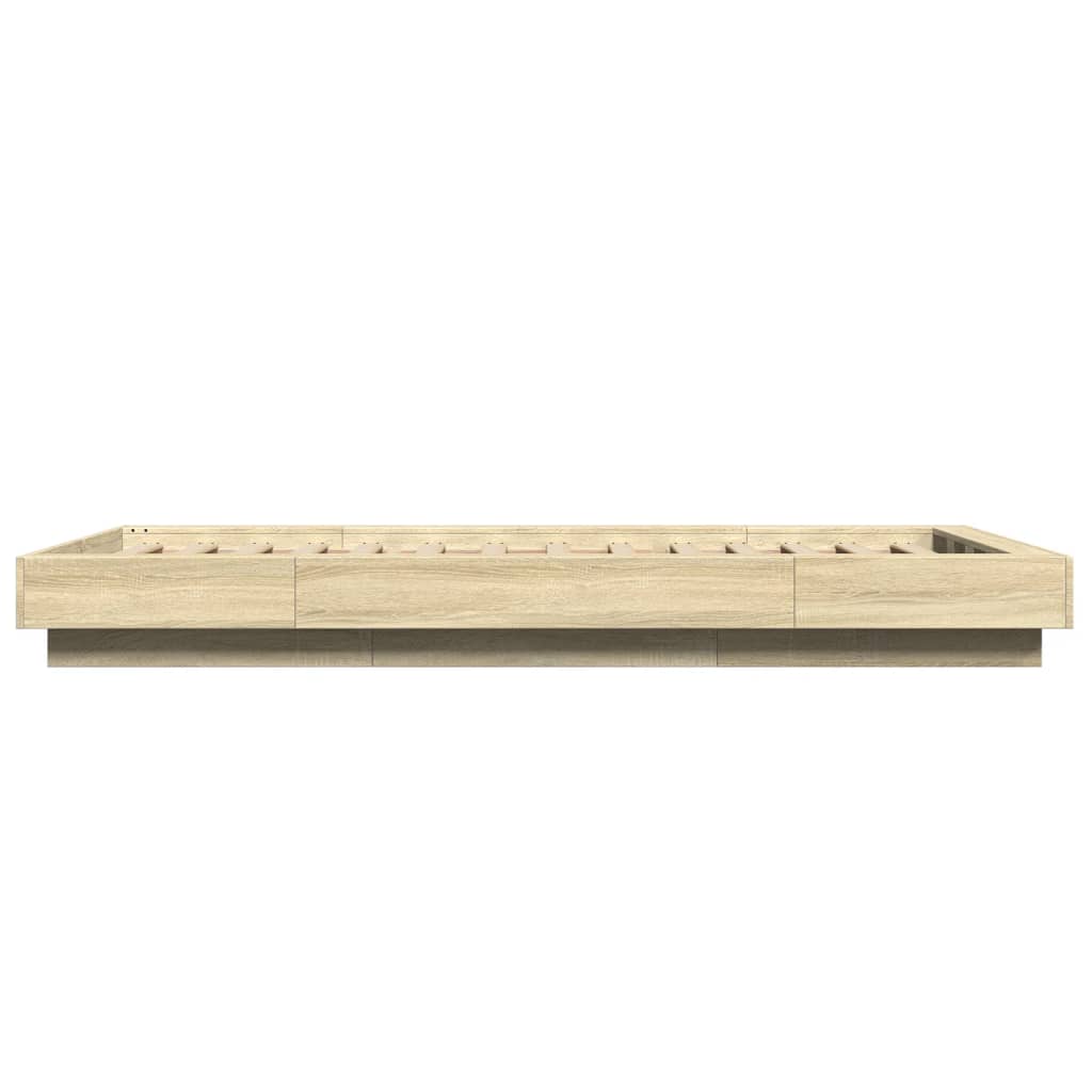 vidaXL Bed Frame without Mattress Sonoma Oak 75x190 cm Small Single