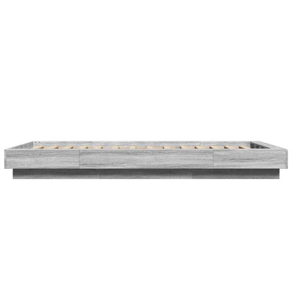 vidaXL Bed Frame without Mattress Grey Sonoma 75x190 cm Small Single
