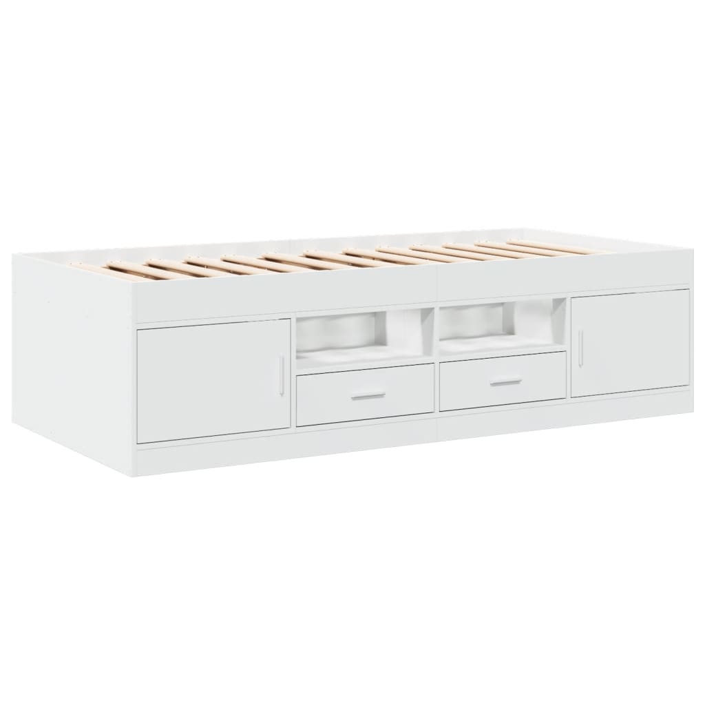 vidaXL Daybed | White | Engineered wood | 100x200 cm | Daybed | Rectangular