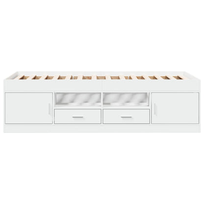 vidaXL Daybed | White | Engineered wood | 100x200 cm | Daybed | Rectangular