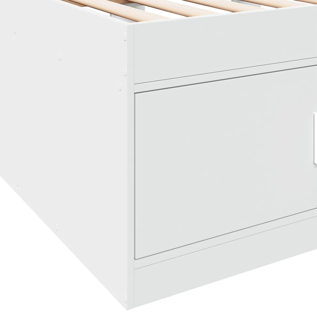 vidaXL Daybed | White | Engineered wood | 100x200 cm | Daybed | Rectangular