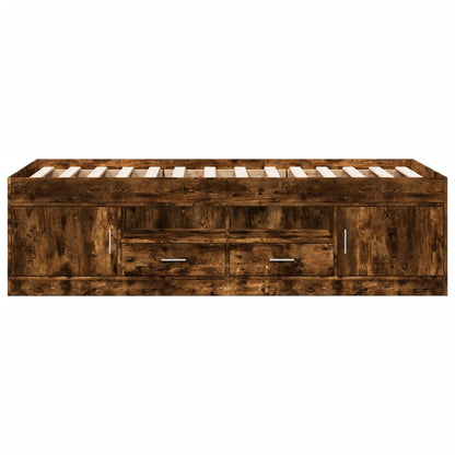 vidaXL Daybed | Smoked Oak | Engineered Wood | Single |  Storage  | Daybed