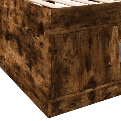 vidaXL Daybed | Smoked Oak | Engineered Wood | Single |  Storage  | Daybed