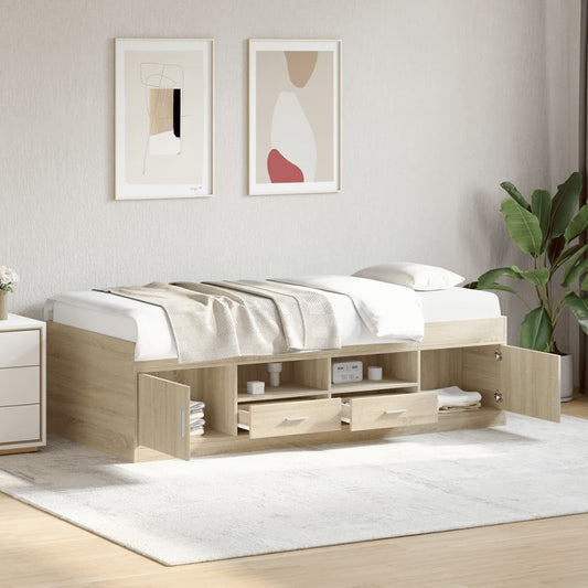 vidaXL Daybed | Sonoma Oak | Engineered Wood, Plywood | Single | Daybed