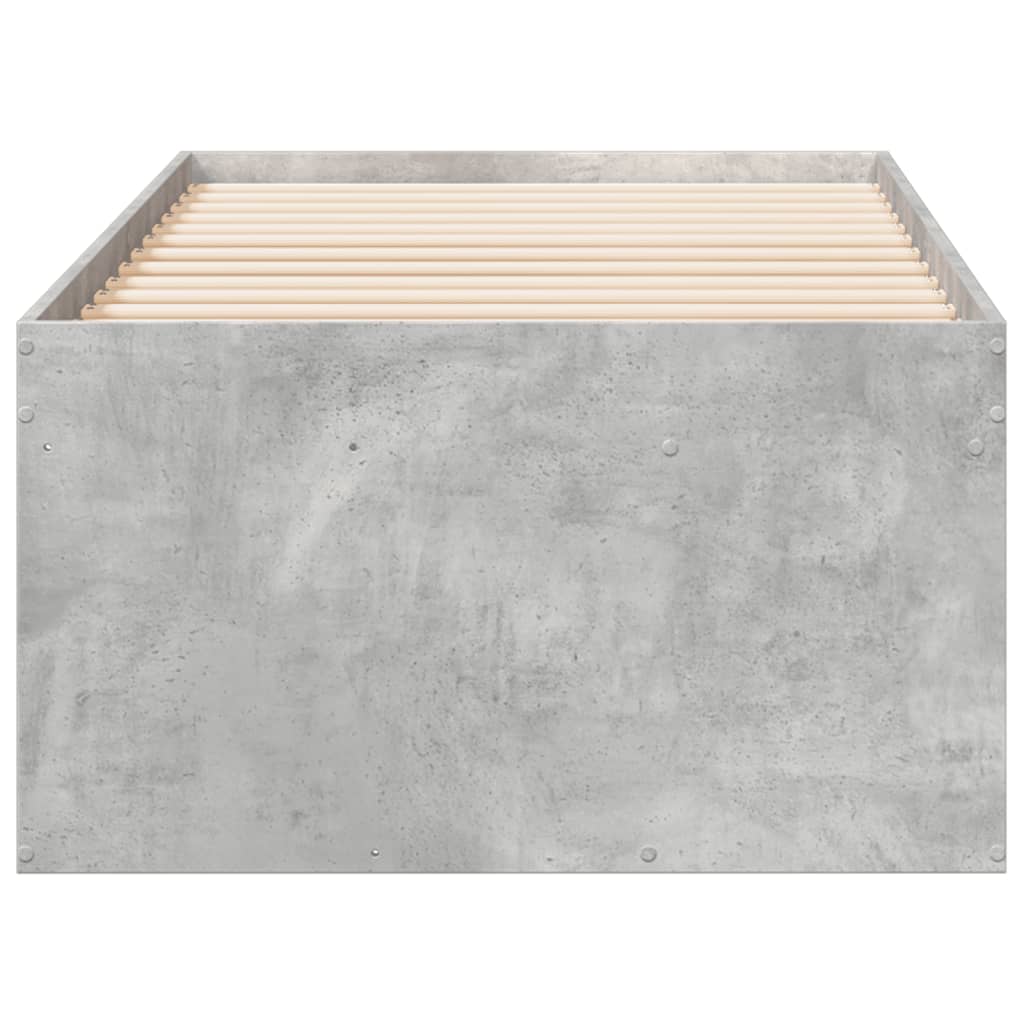 vidaXL Daybed with Drawers without Mattress Concrete Grey 90x200 cm