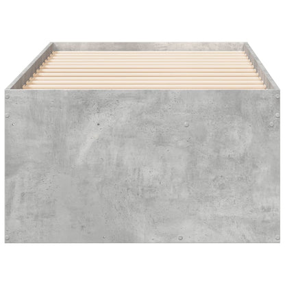 vidaXL Daybed with Drawers without Mattress Concrete Grey 90x200 cm