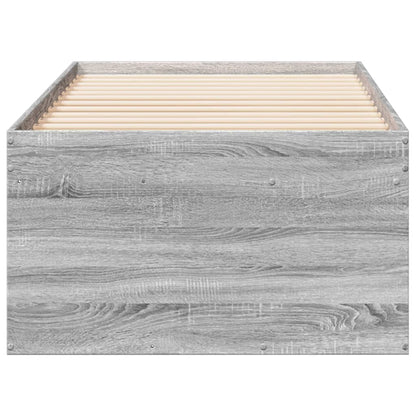 vidaXL Daybed with Drawers without Mattress Grey Sonoma 90x200 cm
