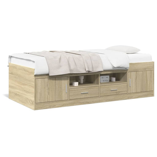 vidaXL Daybed | Sonoma Oak | Engineered Wood | Single | Daybed | Rectangular