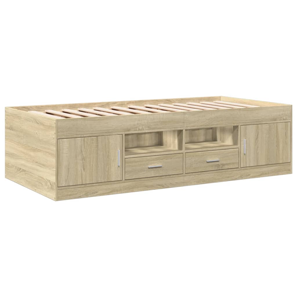 vidaXL Daybed | Sonoma Oak | Engineered Wood | Single | Daybed | Rectangular