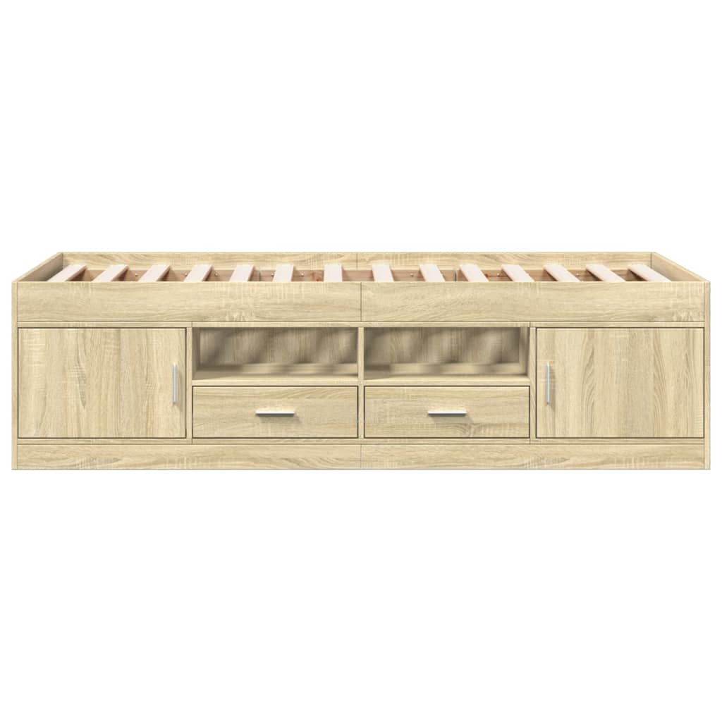 vidaXL Daybed | Sonoma Oak | Engineered Wood | Single | Daybed | Rectangular