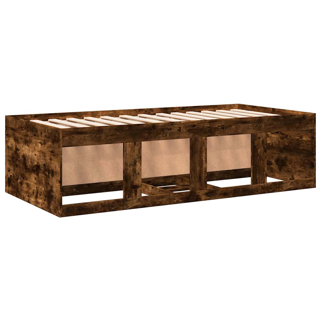 vidaXL Daybed with Drawers without Mattress Smoked Oak 90x190 cm Single