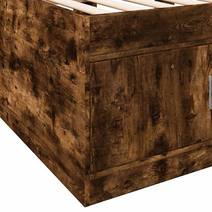 vidaXL Daybed with Drawers without Mattress Smoked Oak 90x190 cm Single