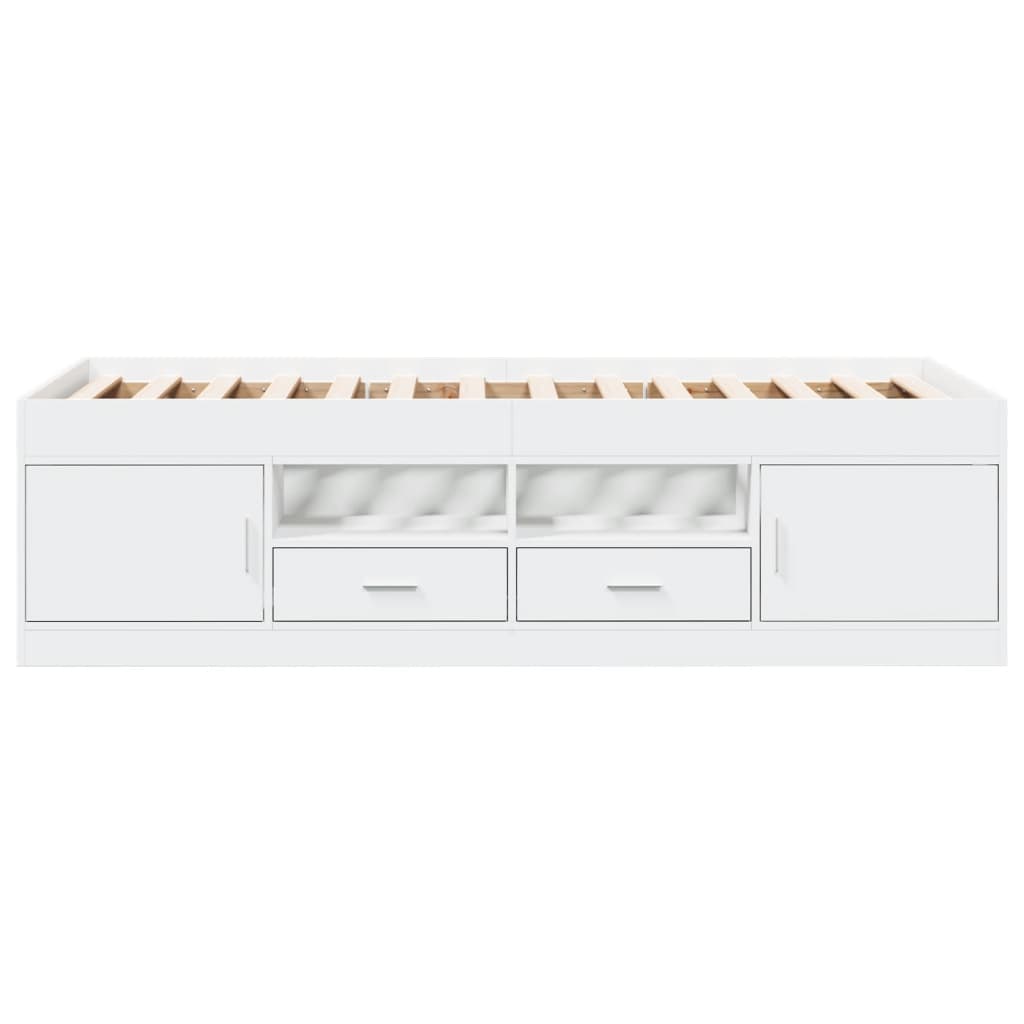 vidaXL Daybed | White | Engineered wood | Small Single | Convertible | Daybed