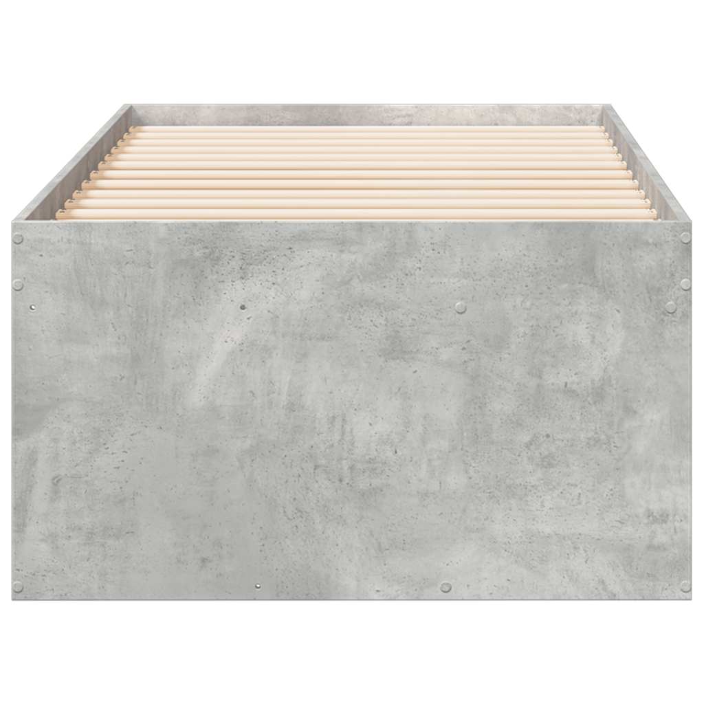 vidaXL Daybed with Drawers without Mattress Concrete Grey 75x190 cm