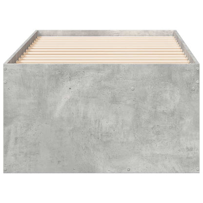 vidaXL Daybed with Drawers without Mattress Concrete Grey 75x190 cm