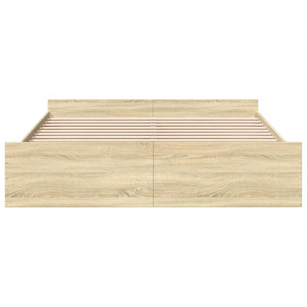 vidaXL Bed Frame | Sonoma Oak | Engineered Wood | Double | Bed Frame