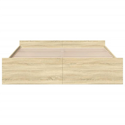 vidaXL Bed Frame | Sonoma Oak | Engineered Wood | Double | Bed Frame