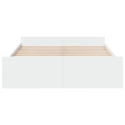 vidaXL Bed Frame | White | Engineered wood | Double Bed | Bed Frame