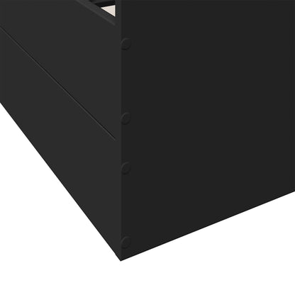 vidaXL Bed Frame | Black | Engineered Wood | King Size | Bed Frame | Rectangular