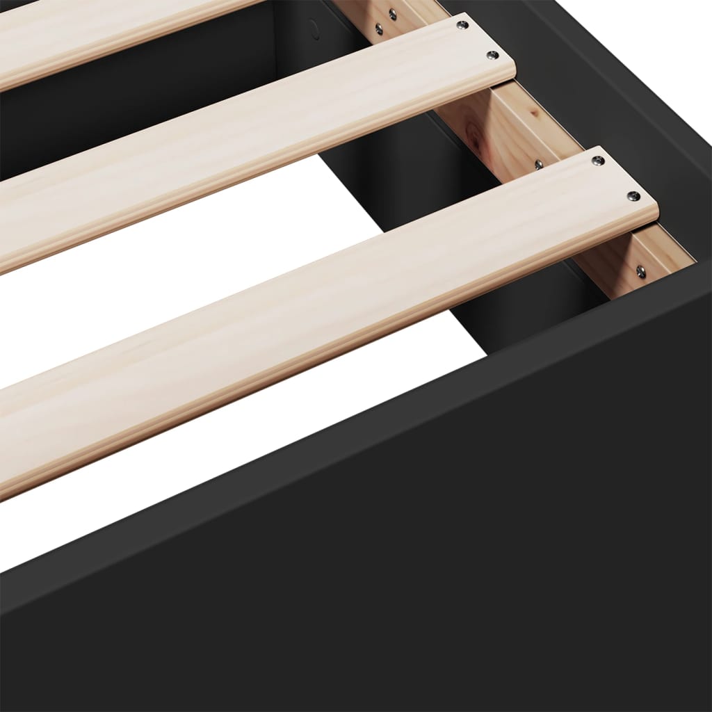 vidaXL Bed Frame | Black | Engineered Wood | King Size | Bed Frame | Rectangular