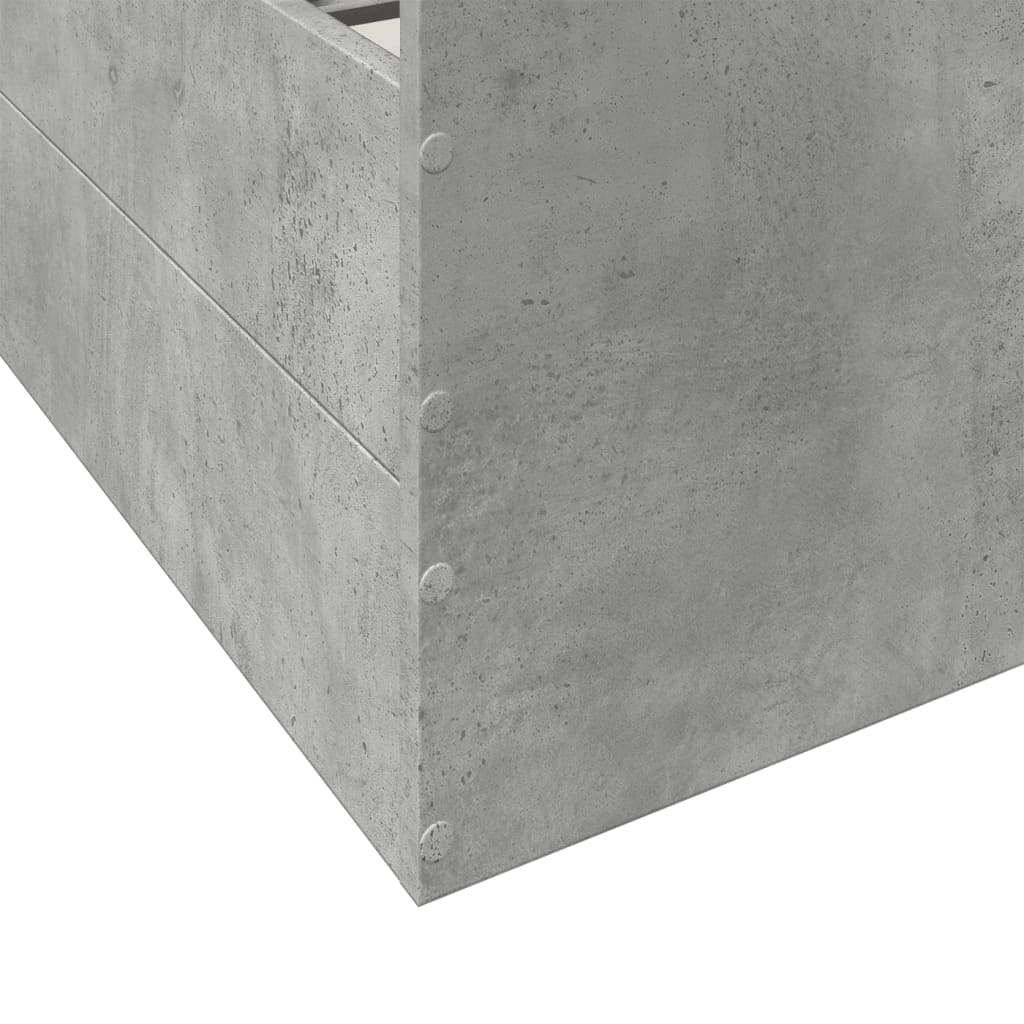 vidaXL Bed Frame with Drawers without Mattress Concrete Grey 150x200 cm King Size