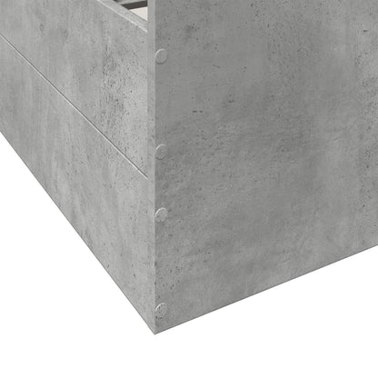 vidaXL Bed Frame with Drawers without Mattress Concrete Grey 150x200 cm King Size