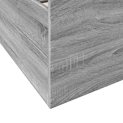 vidaXL Bed Frame with Drawers without Mattress Grey Sonoma 150x200 cm King Size