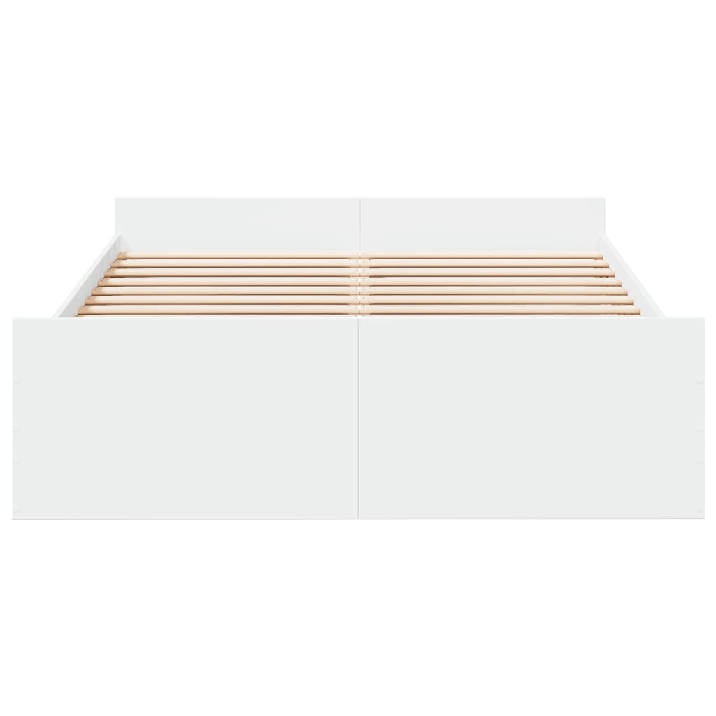 vidaXL Bed Frame with Drawers without Mattress White 120x200 cm