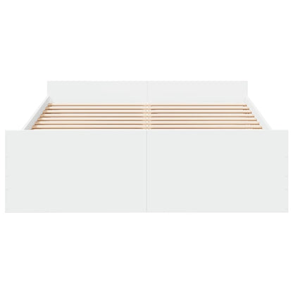 vidaXL Bed Frame with Drawers without Mattress White 120x200 cm