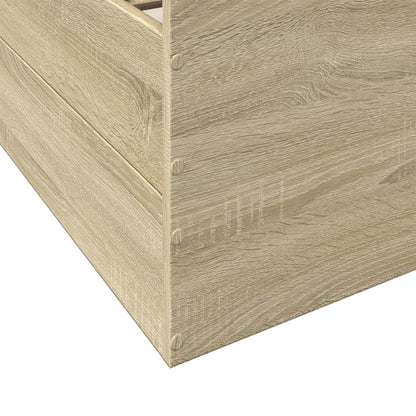 vidaXL Bed Frame with Drawers without Mattress Sonoma Oak 135x190 cm Double