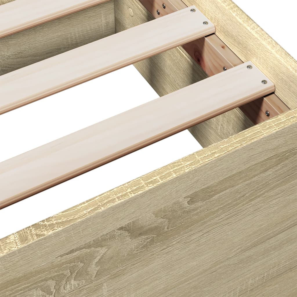 vidaXL Bed Frame with Drawers without Mattress Sonoma Oak 135x190 cm Double