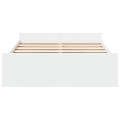 vidaXL Bed Frame with Drawers without Mattress White 120x190 cm Small Double