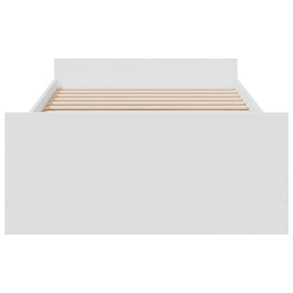 vidaXL Bed Frame with Drawers without Mattress White 90x200 cm
