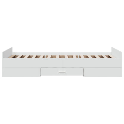 vidaXL Bed Frame with Drawers without Mattress White 90x200 cm