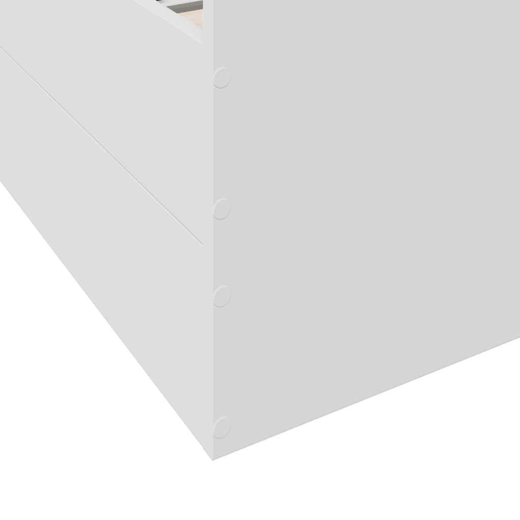 vidaXL Bed Frame with Drawers without Mattress White 90x190 cm Single