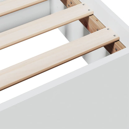 vidaXL Bed Frame with Drawers without Mattress White 90x190 cm Single