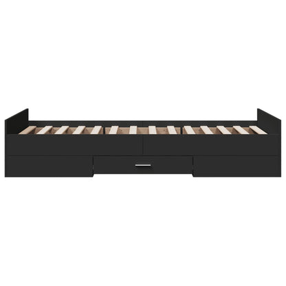 vidaXL Bed Frame | Black | Engineered wood | Small Single | Bed Frame