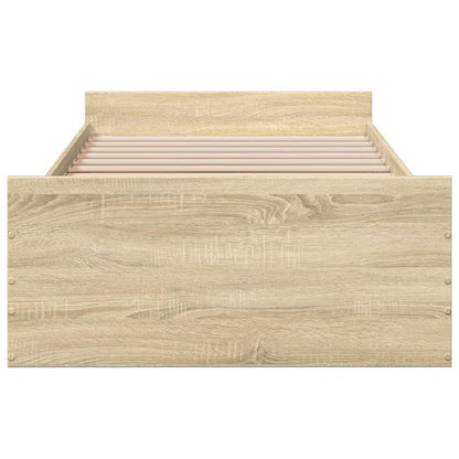 vidaXL Bed Frame | Sonoma oak | Engineered wood | Small Single | Bed Frame