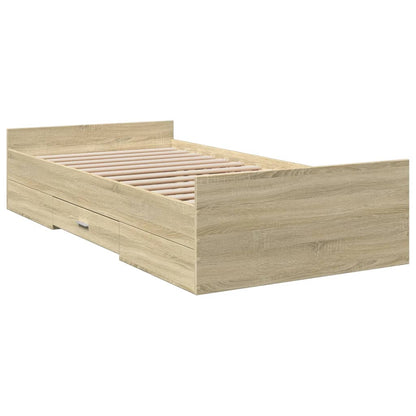 vidaXL Bed Frame | Sonoma oak | Engineered wood | Small Single | Bed Frame