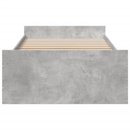 vidaXL Bed Frame | Concrete grey | Engineered wood | Small Single | Bed Frame