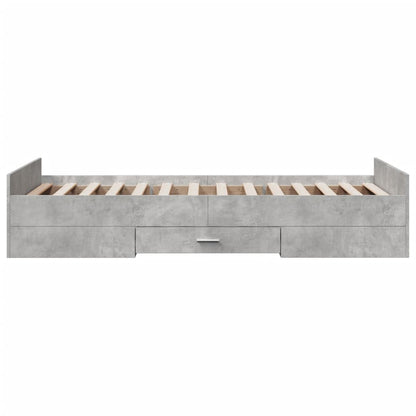 vidaXL Bed Frame | Concrete grey | Engineered wood | Small Single | Bed Frame